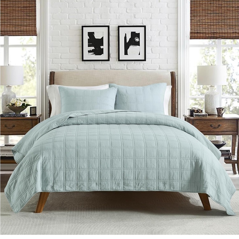 💕 NWT Quilt Set Twin Size Bedding with 1 Sham